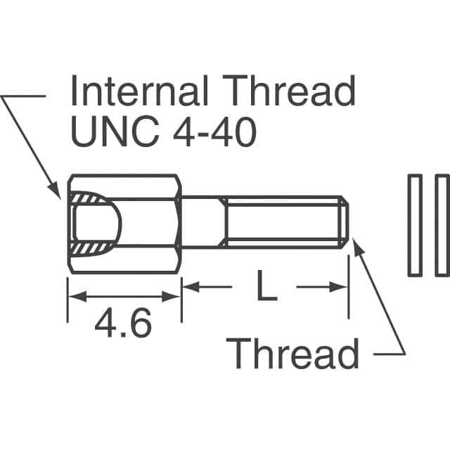 863001019TLF Amphenol ICC (FCI)  Tornillos de fijación para conectores D-Sub en forma de D